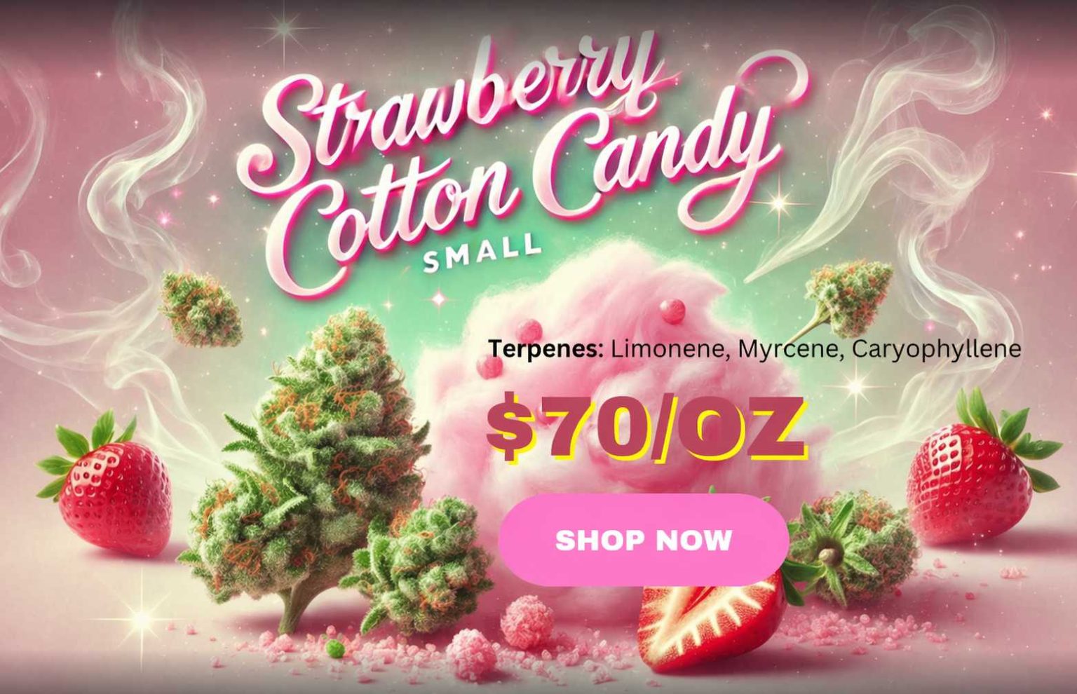 strawberry cotton candy small